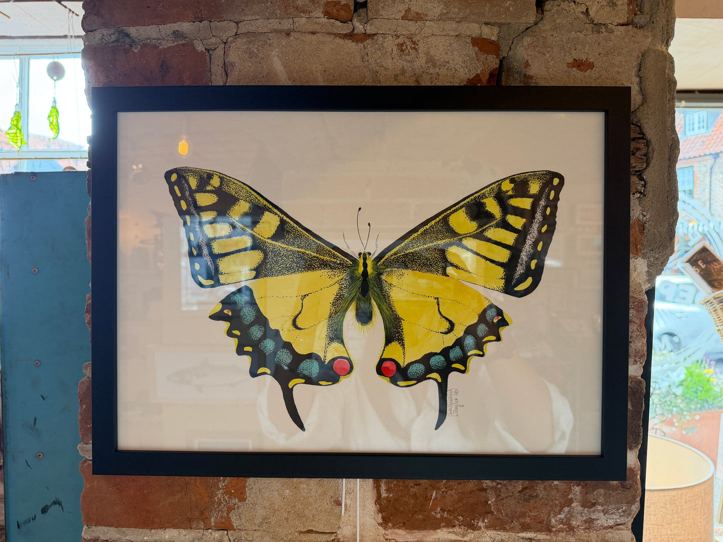 Swallowtail Bumblebee-Original Watercolour Painting-Framed