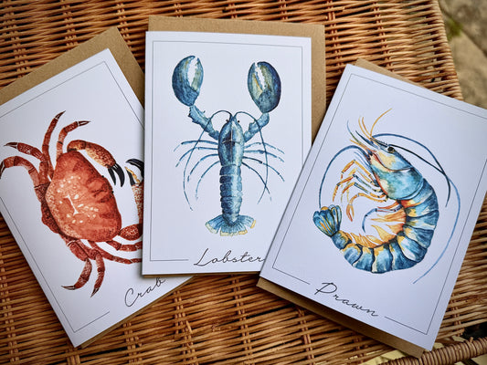 Watercolour Greeting Card Collection-Sea creatures-A6