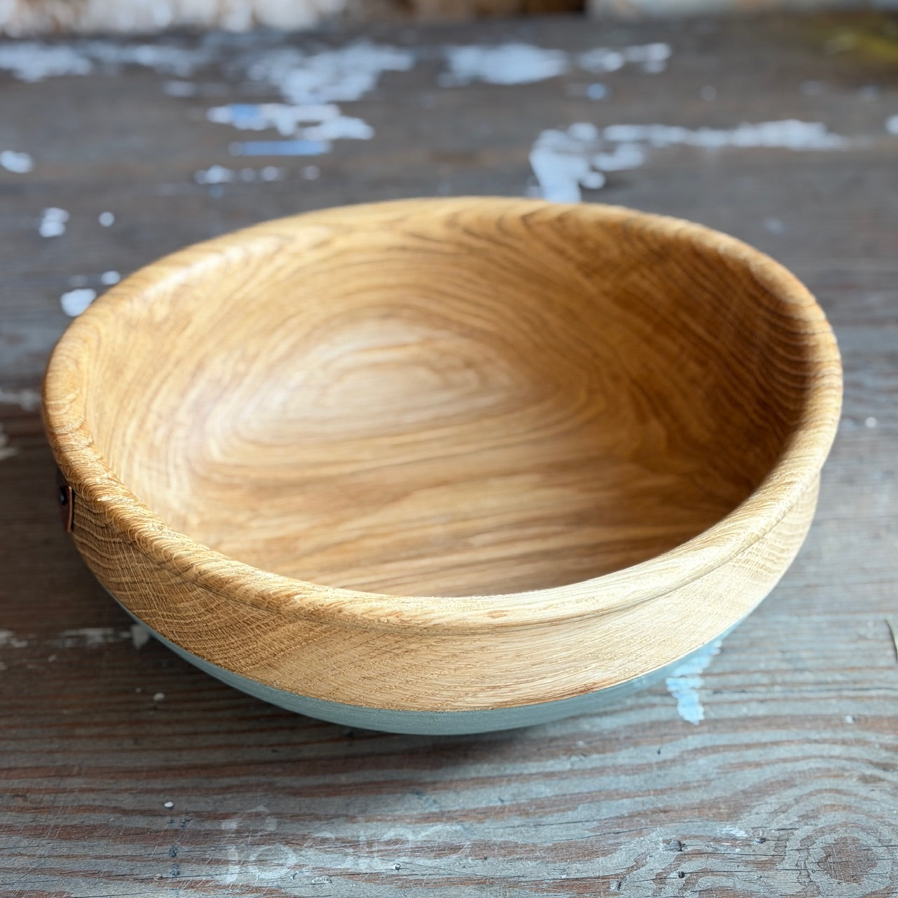 Turned Green Cherry Bowl - Green - #229