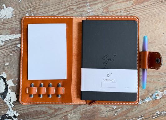 Handmade Leather A5 notebook folio