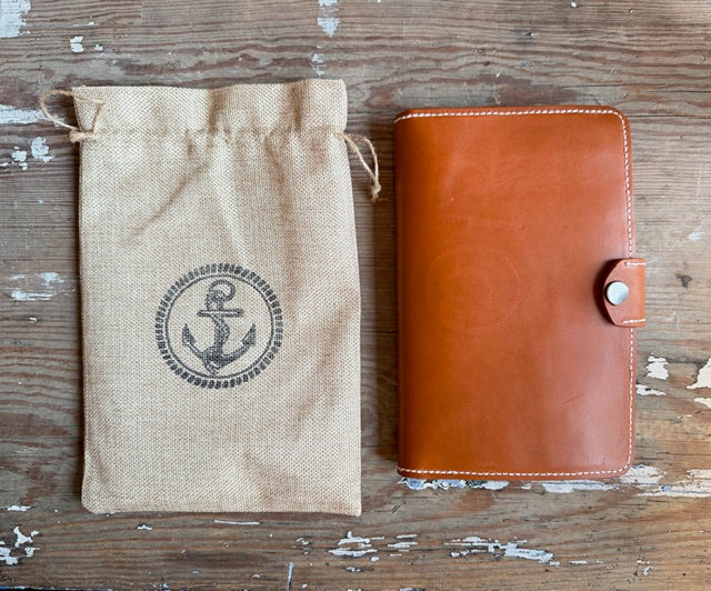 Handmade Leather A5 notebook folio