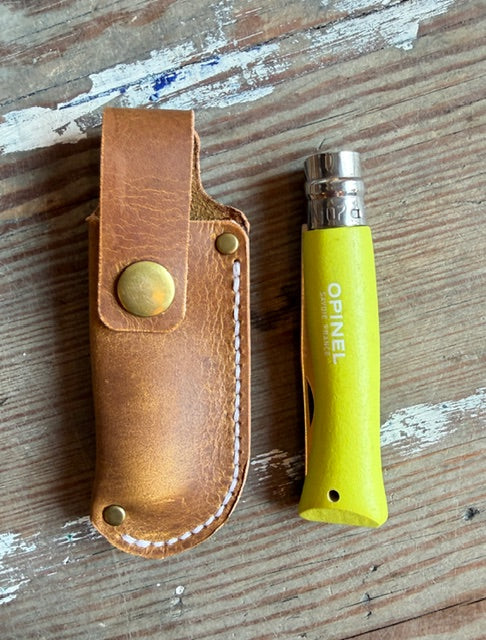 Handmade Leather penknife belt sheath with penknife
