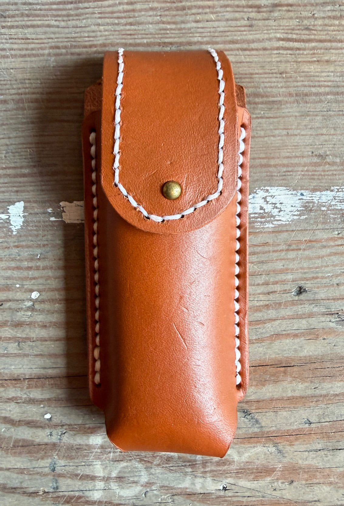 Handmade Leather penknife belt sheath with penknife