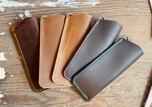 Handmade Leather Glasses slipcase