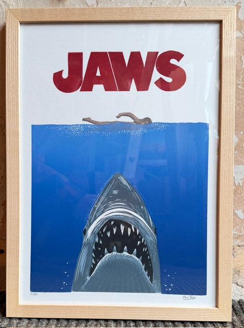 JAWS A3 - Linocut print poster design