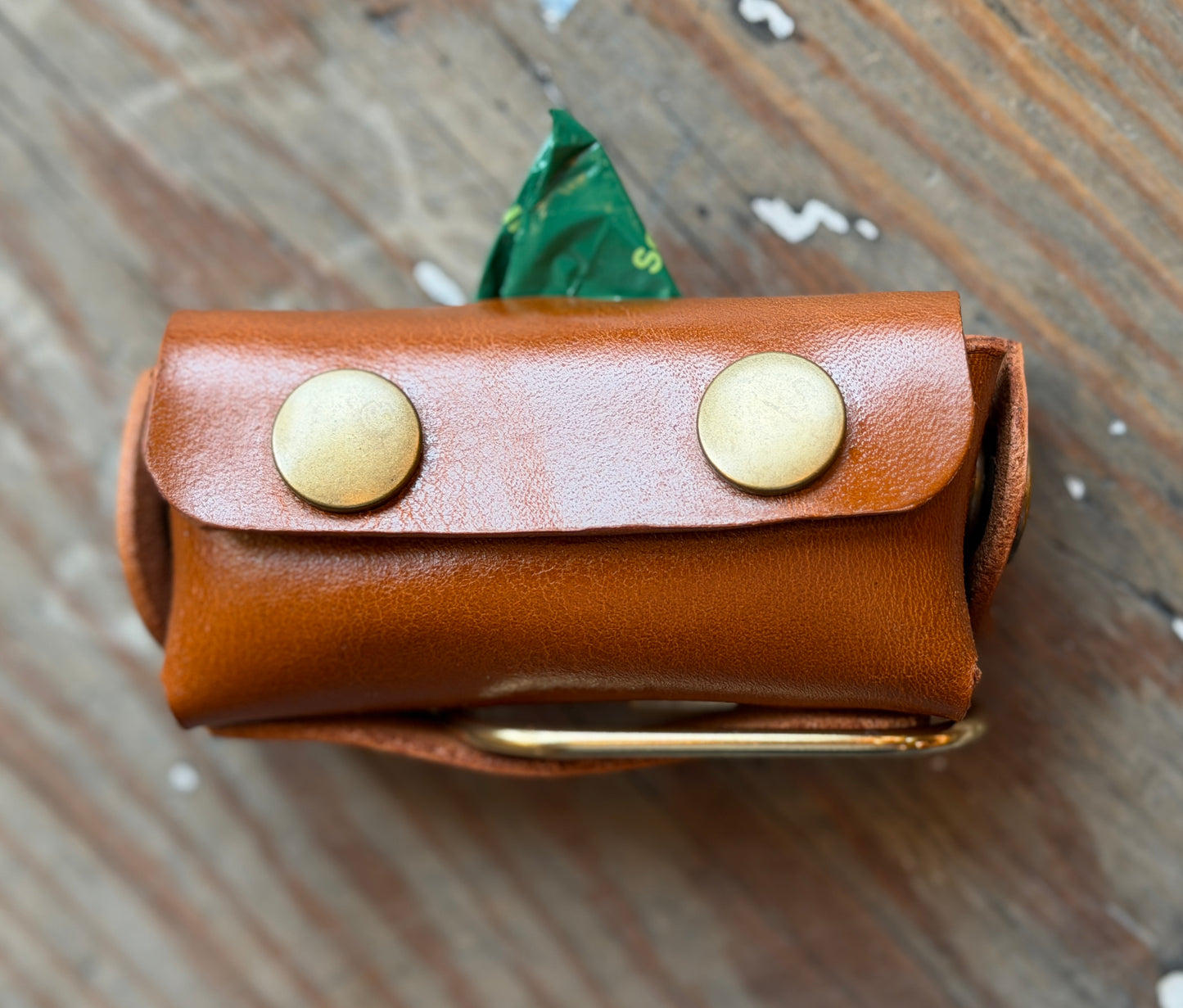 Handmade Leather Holder for dog waste bags