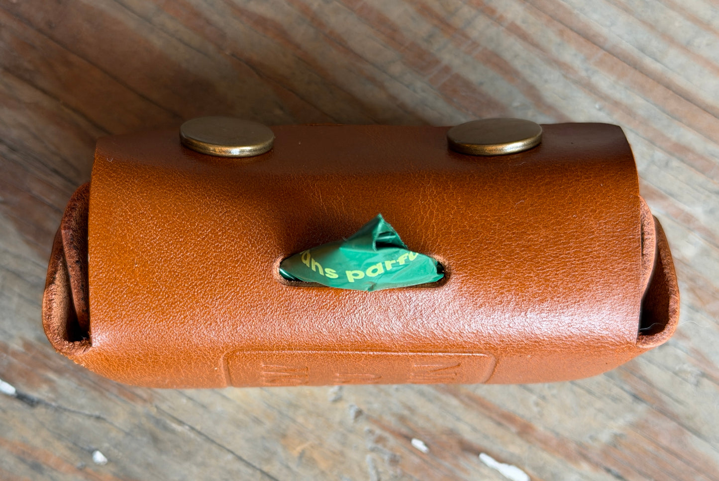 Handmade Leather Holder for dog waste bags