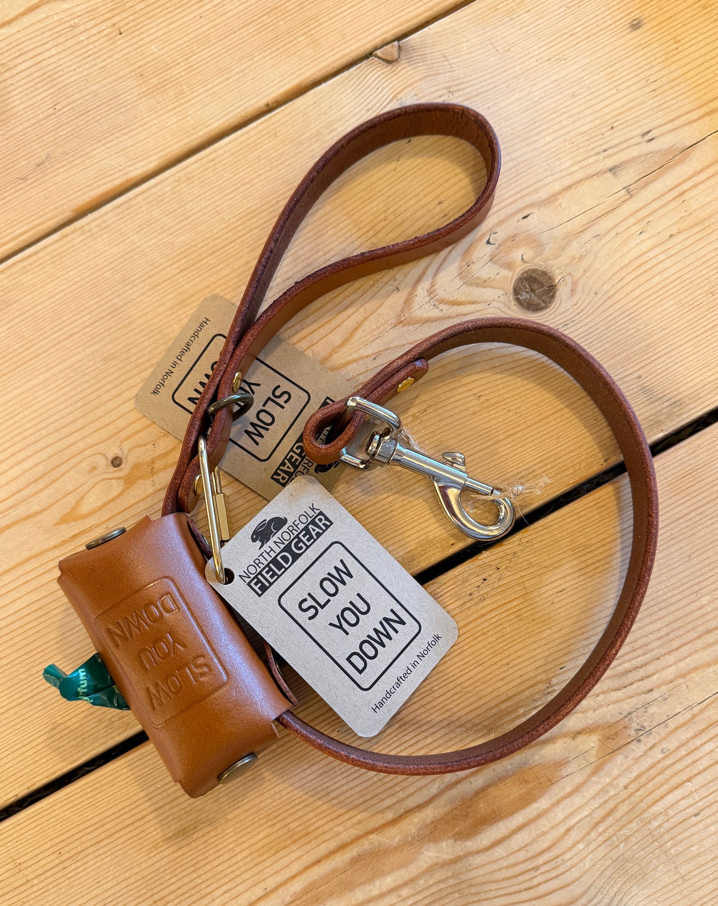 Handmade Leather Dog Lead 2/4ft