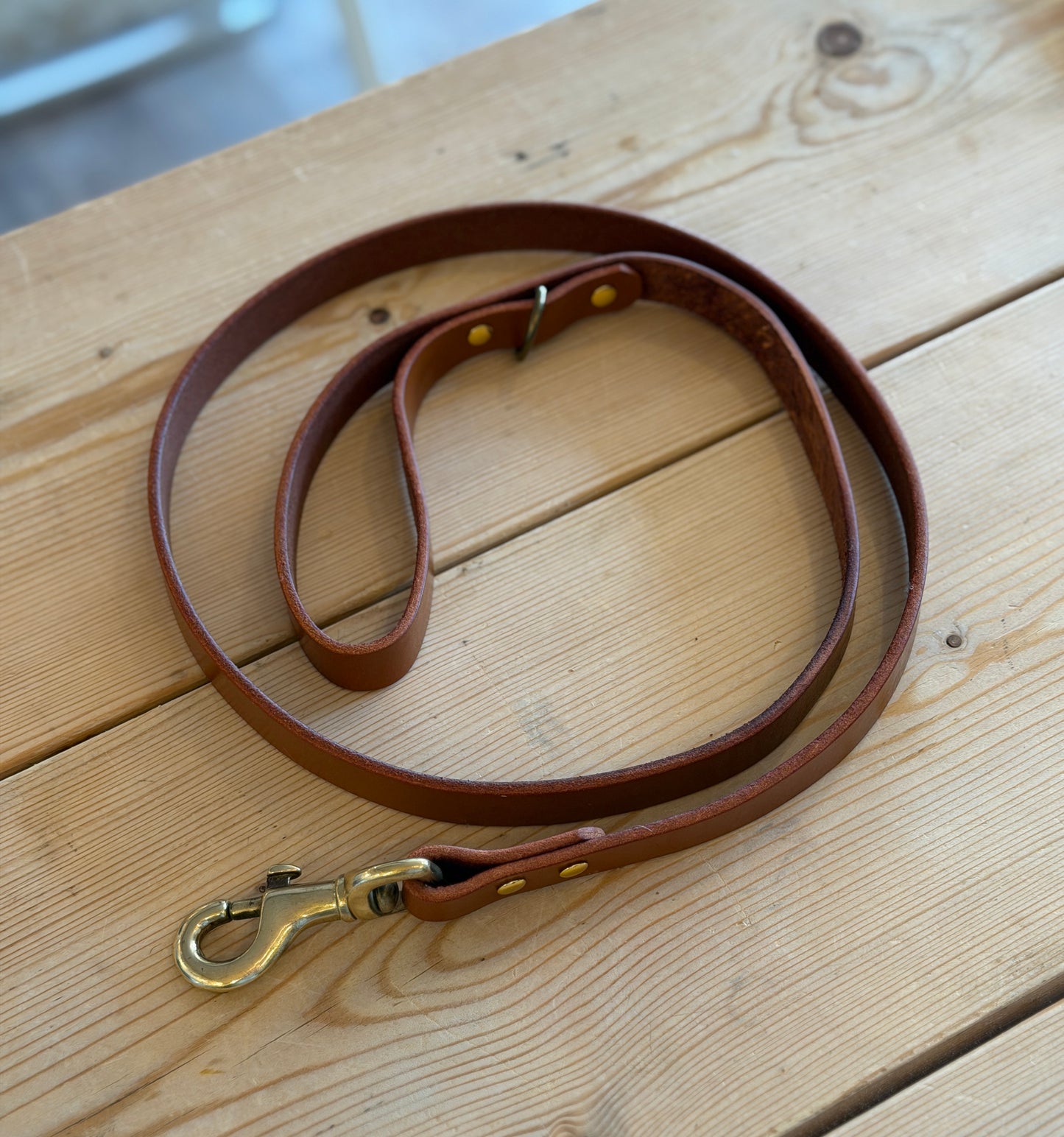 Handmade Leather Dog Lead 2/4ft