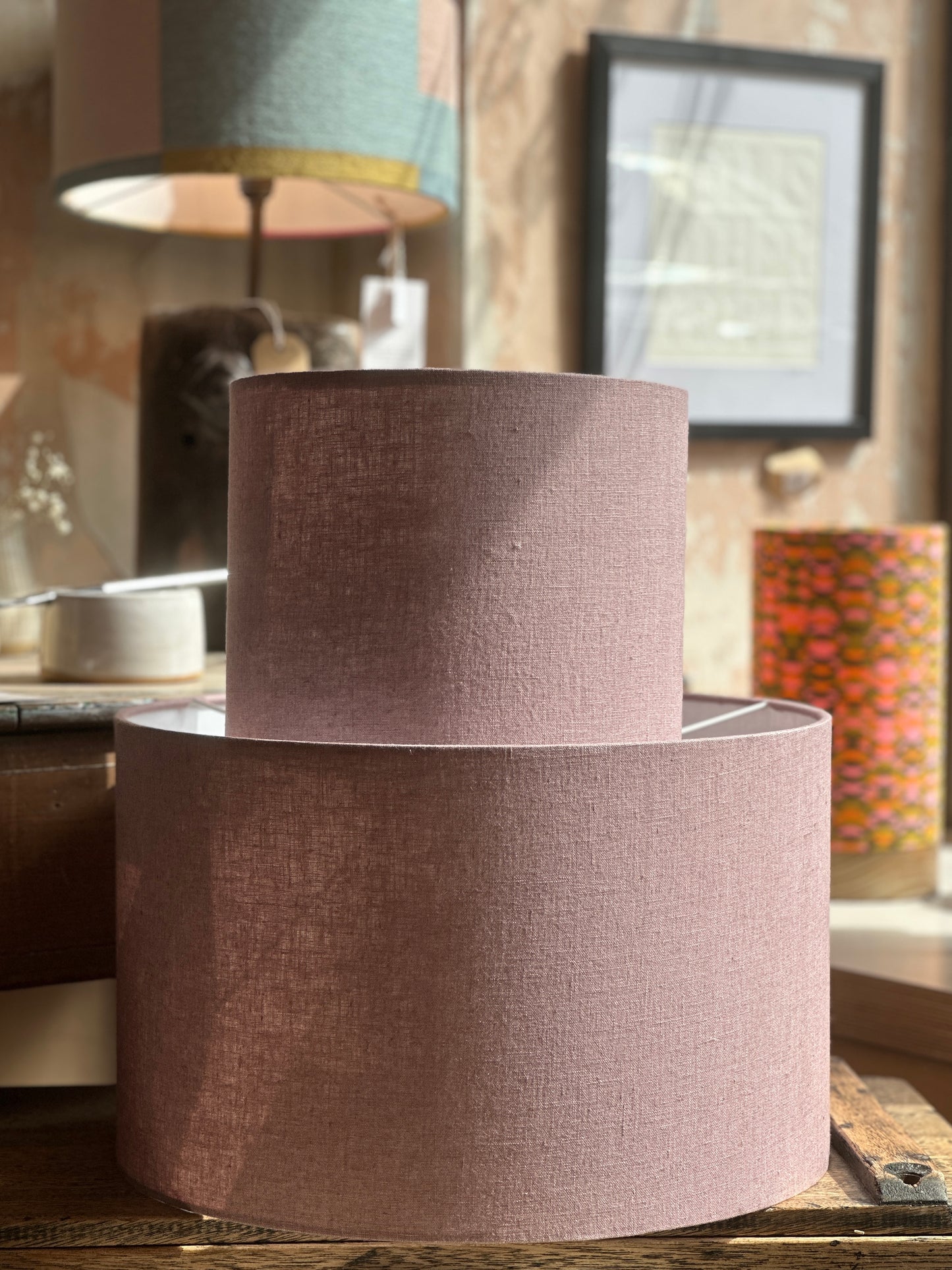 Merchant & MIlls Natural Linen Drum Lampshade
