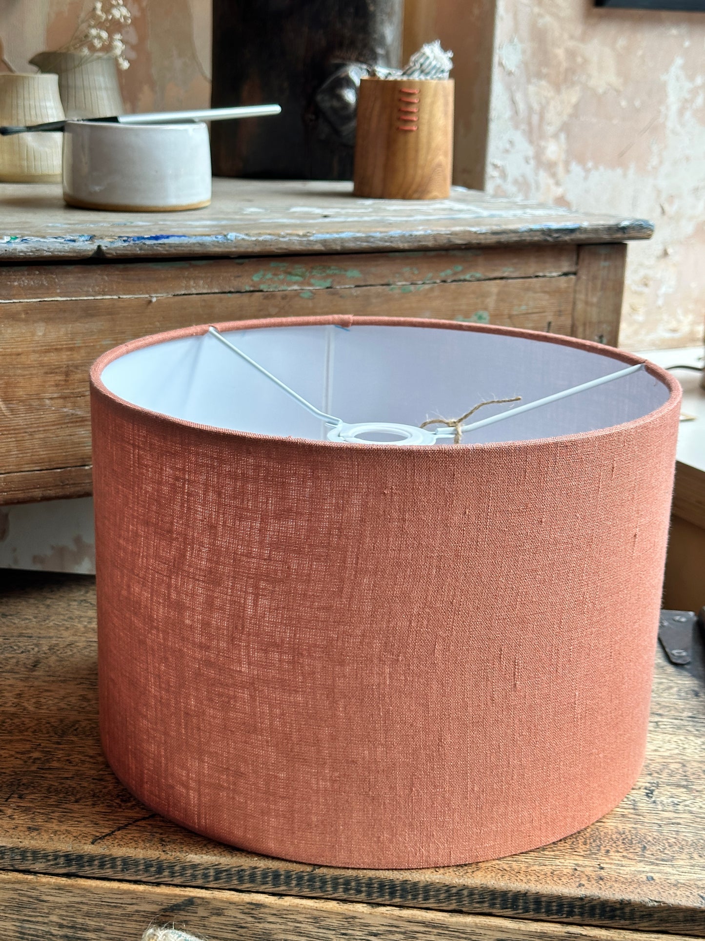 Merchant & MIlls Natural Linen Drum Lampshade
