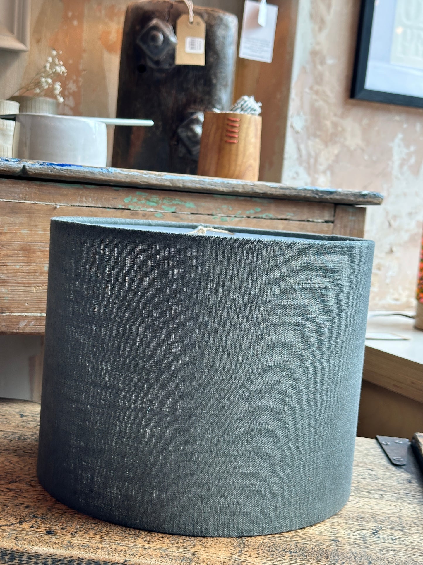 Merchant & MIlls Natural Linen Drum Lampshade