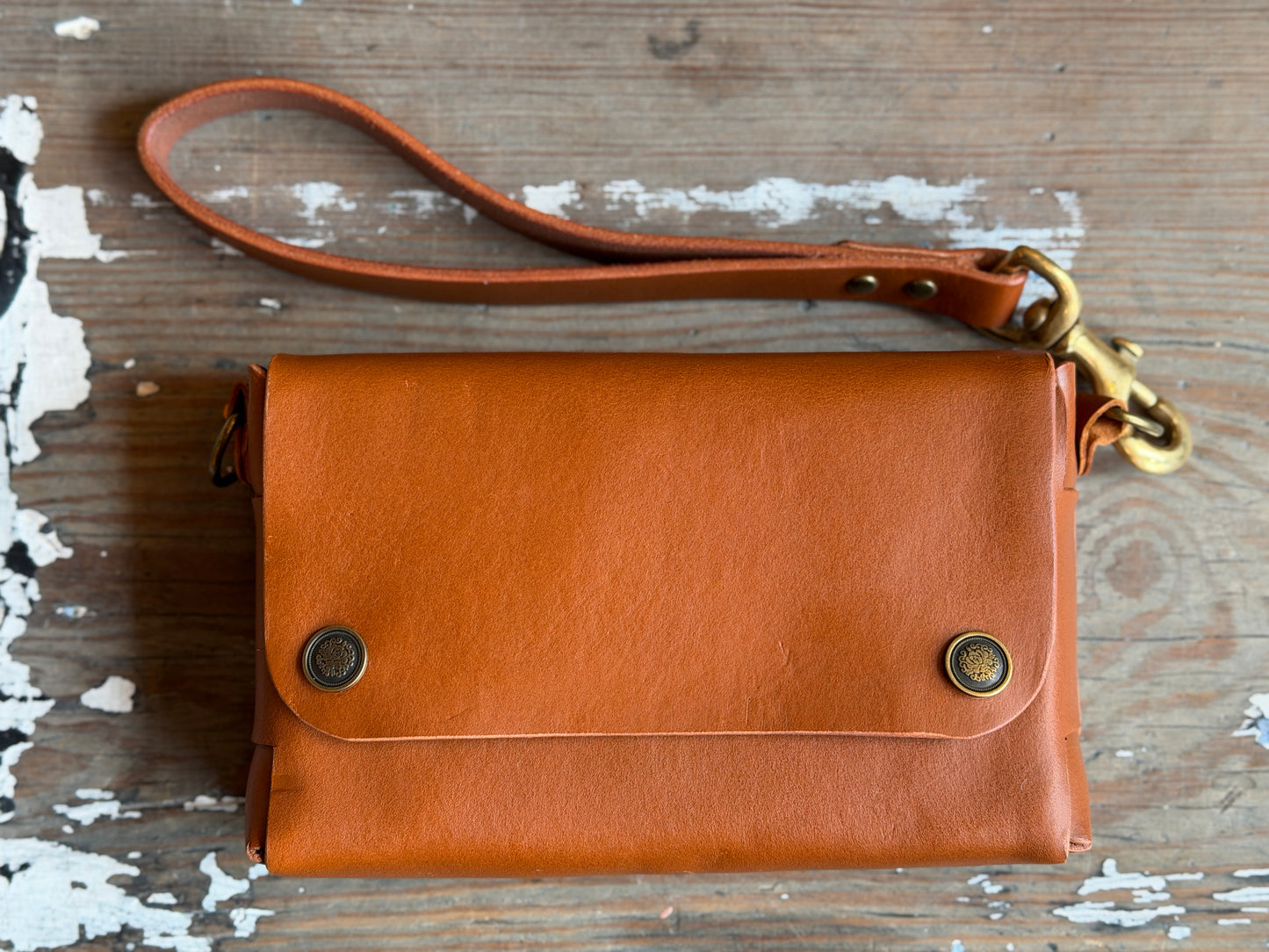 Handmade Leather clutch bag / EDC bag