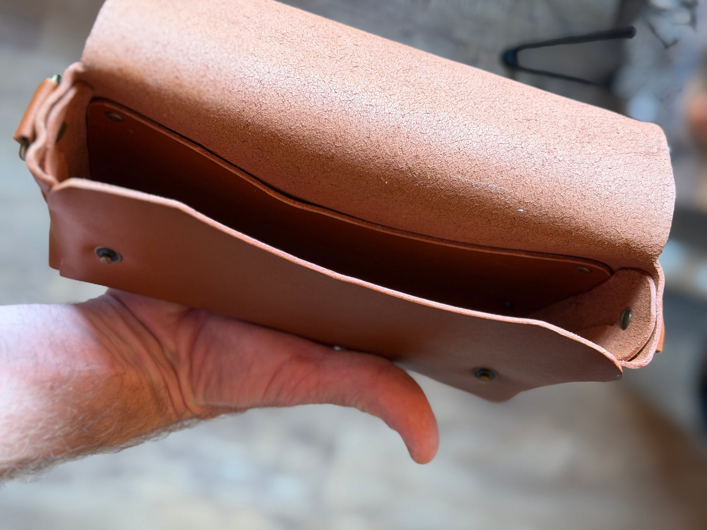 Handmade Leather clutch bag / EDC bag