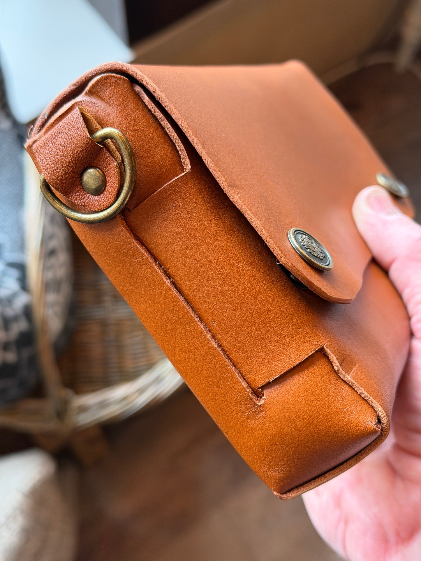 Handmade Leather clutch bag / EDC bag