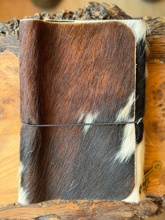 Handmade Hair on Cowhide Leather A5 Journal covers + books