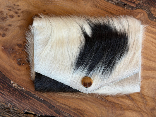 Handmade Hair on Cowhide Leather purse/case