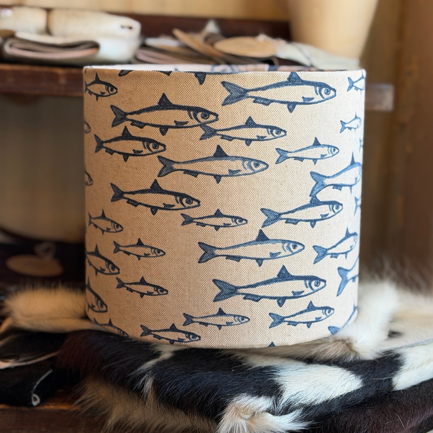 Nautical-themed lampshades - handmade
