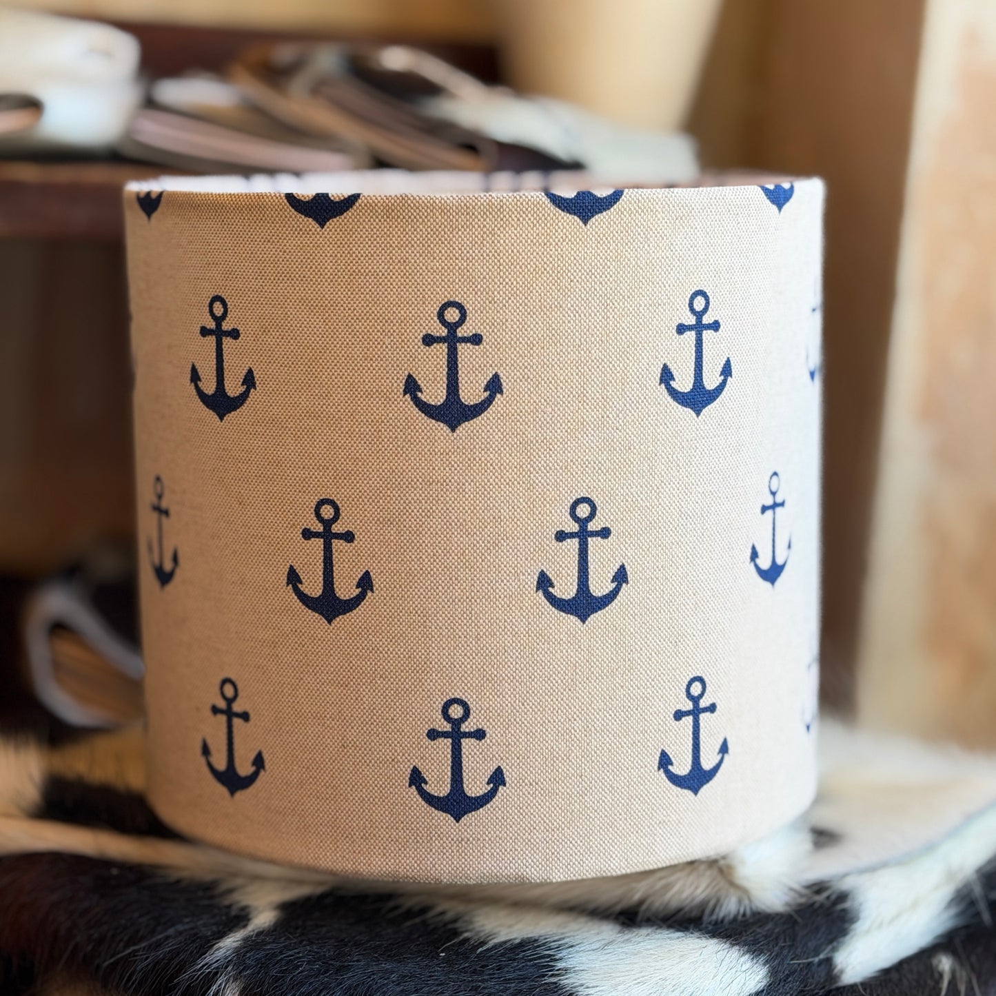 Nautical-themed lampshades - handmade