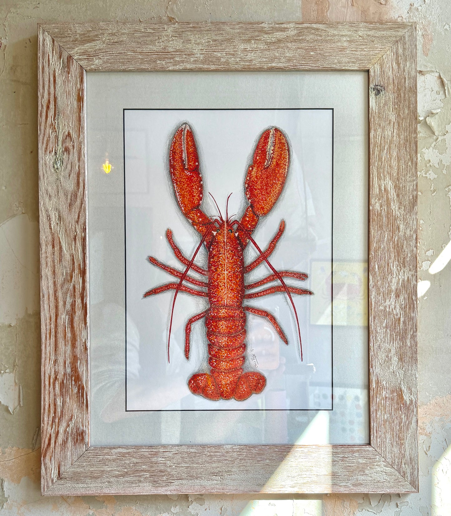 Mixed Media Framed Lobster