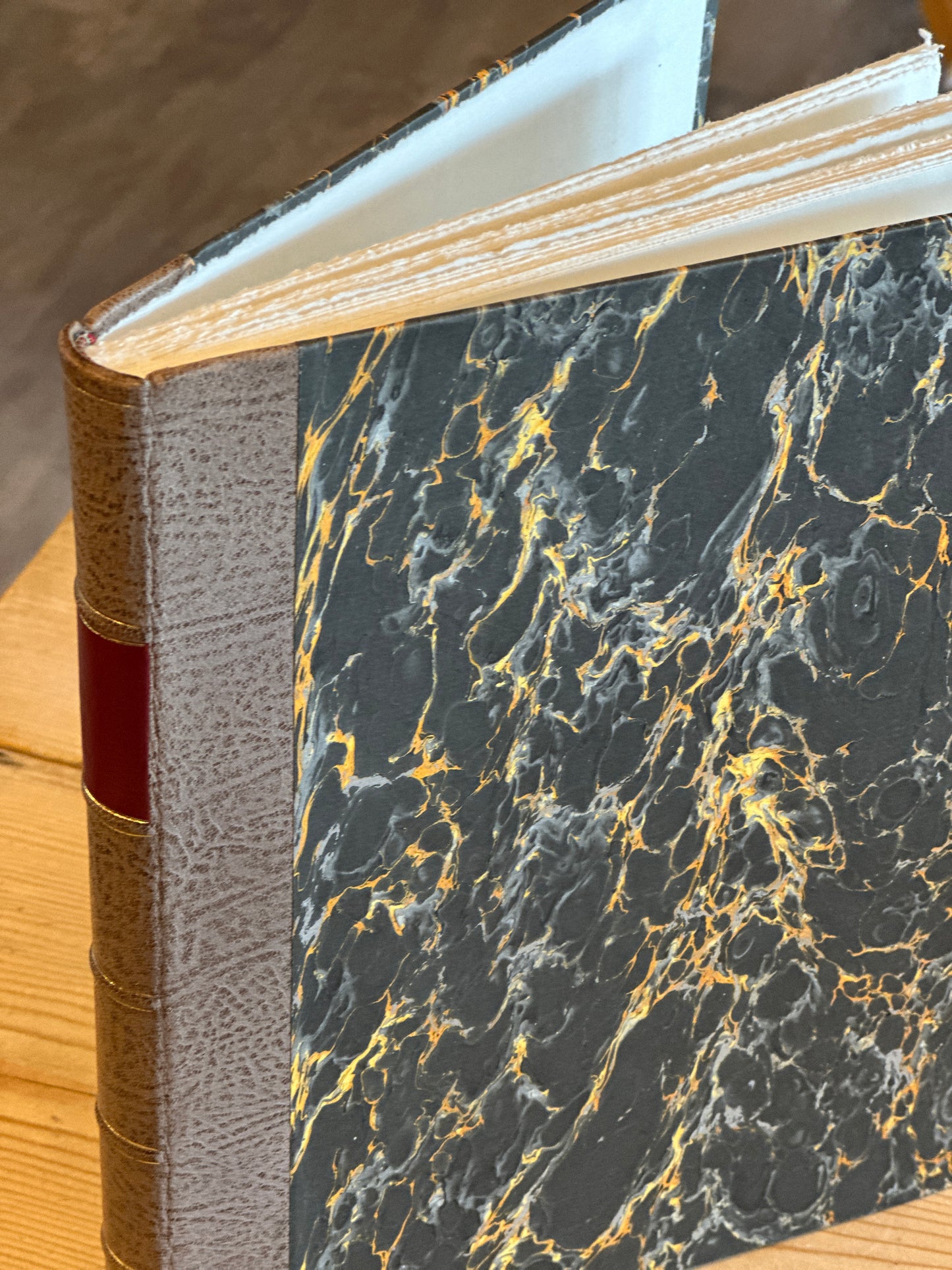 Traditional Large Leather Spine Portrait