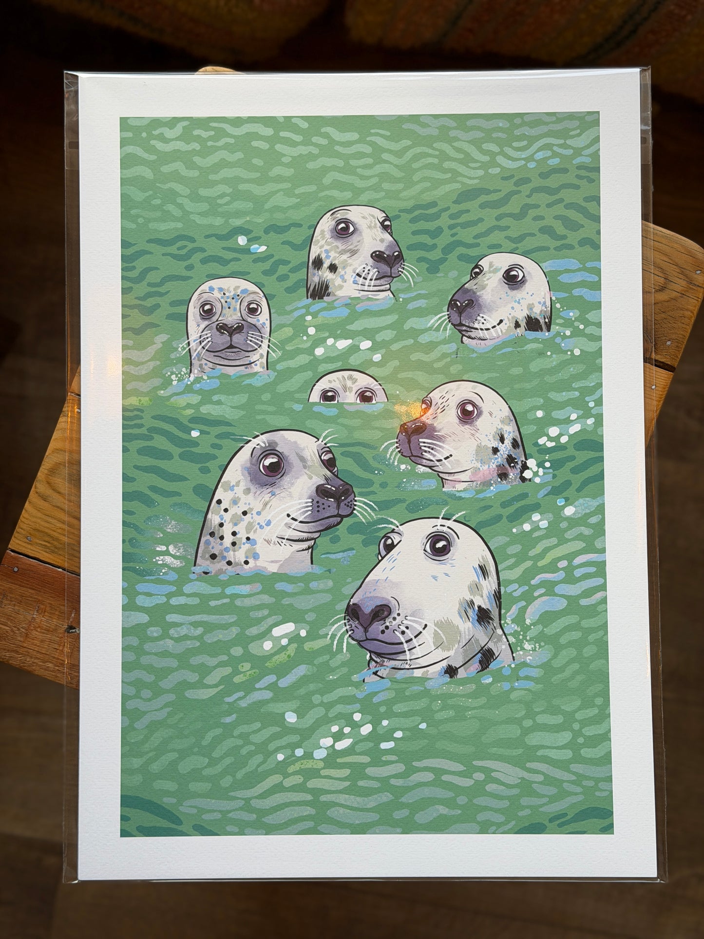Norfolk Seals print - various colours
