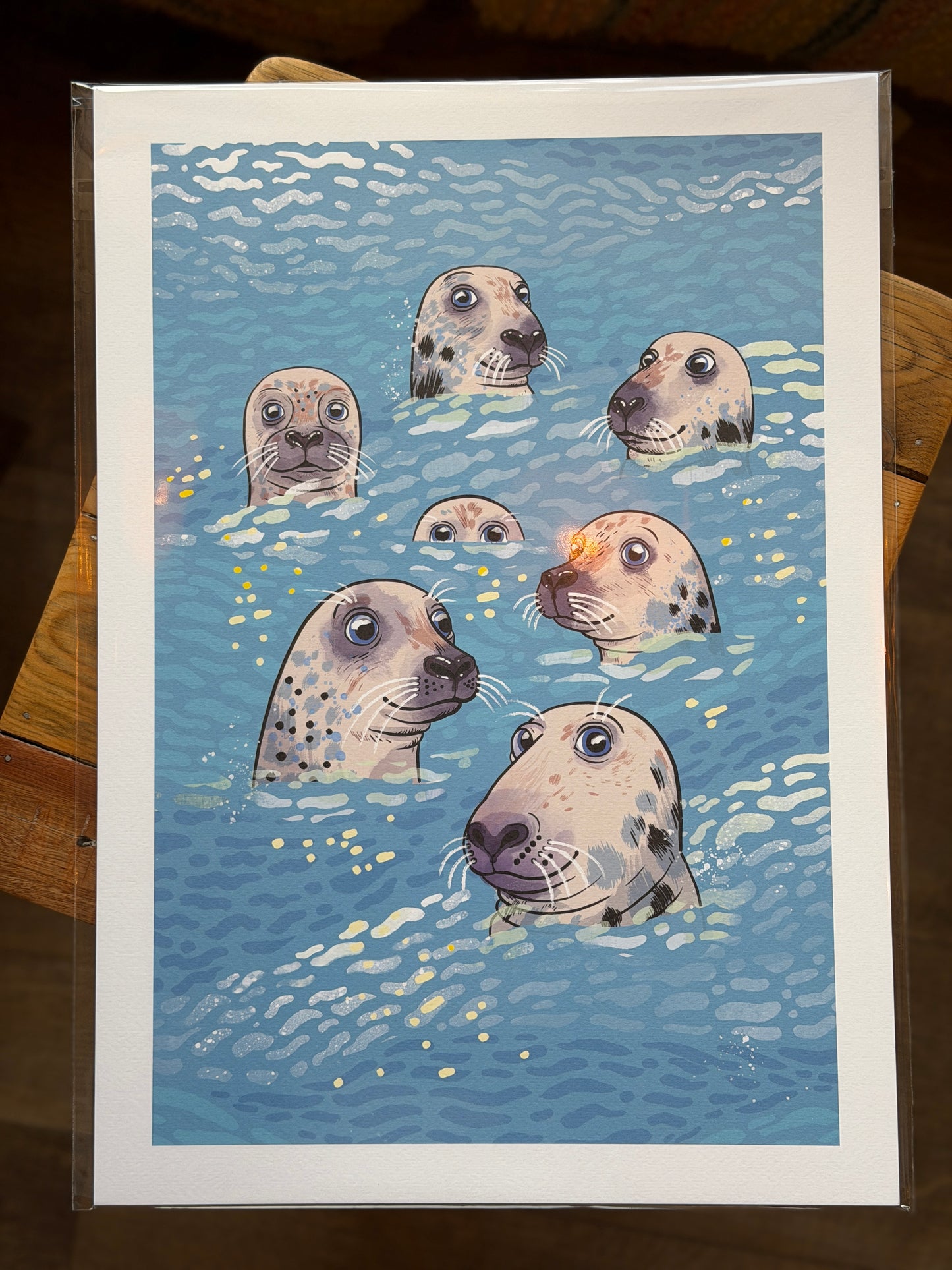 Norfolk Seals print - various colours