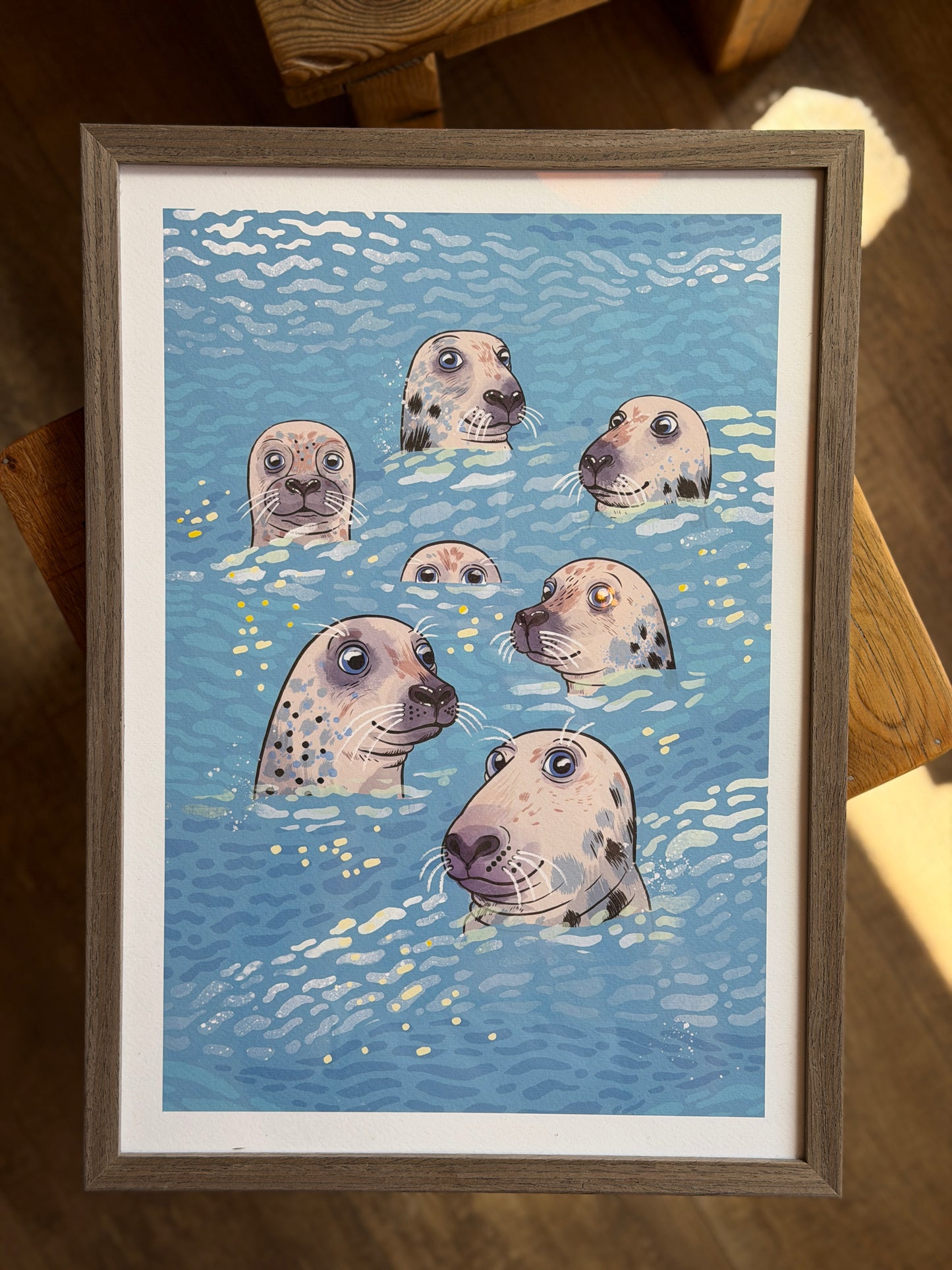 Norfolk Seals print - various colours