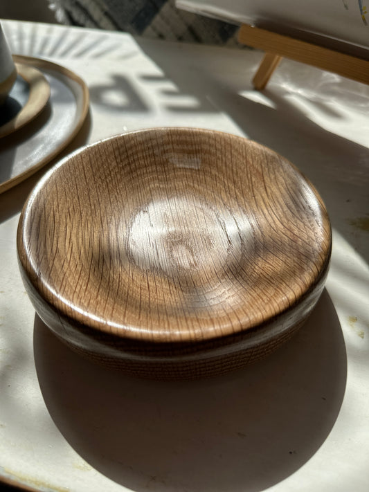 Hand Turned Cushion Bowl - English Oak