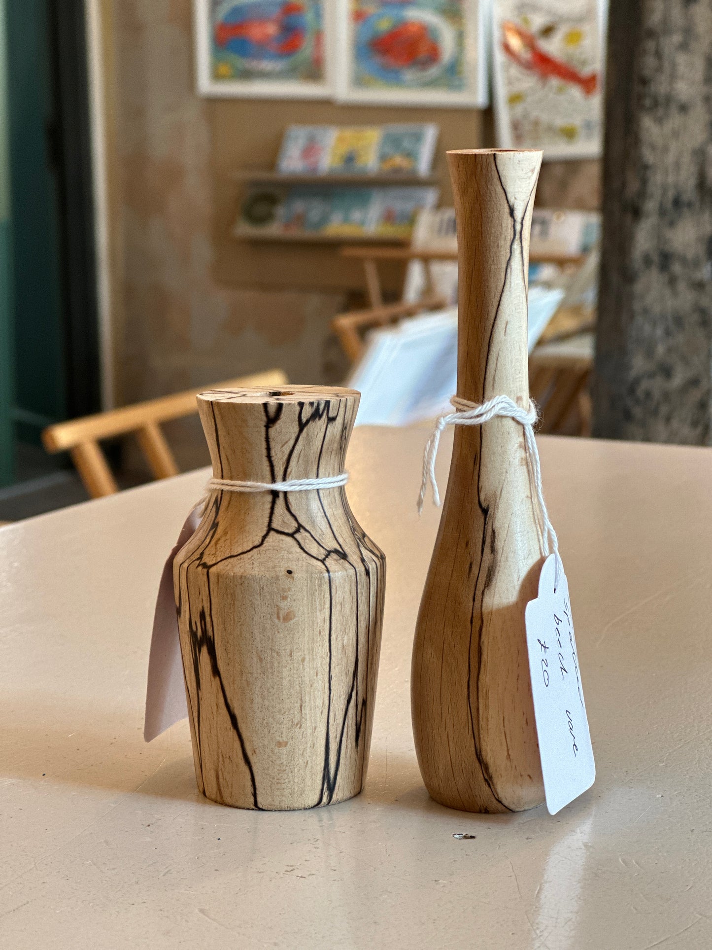 Wooden Bud Vases