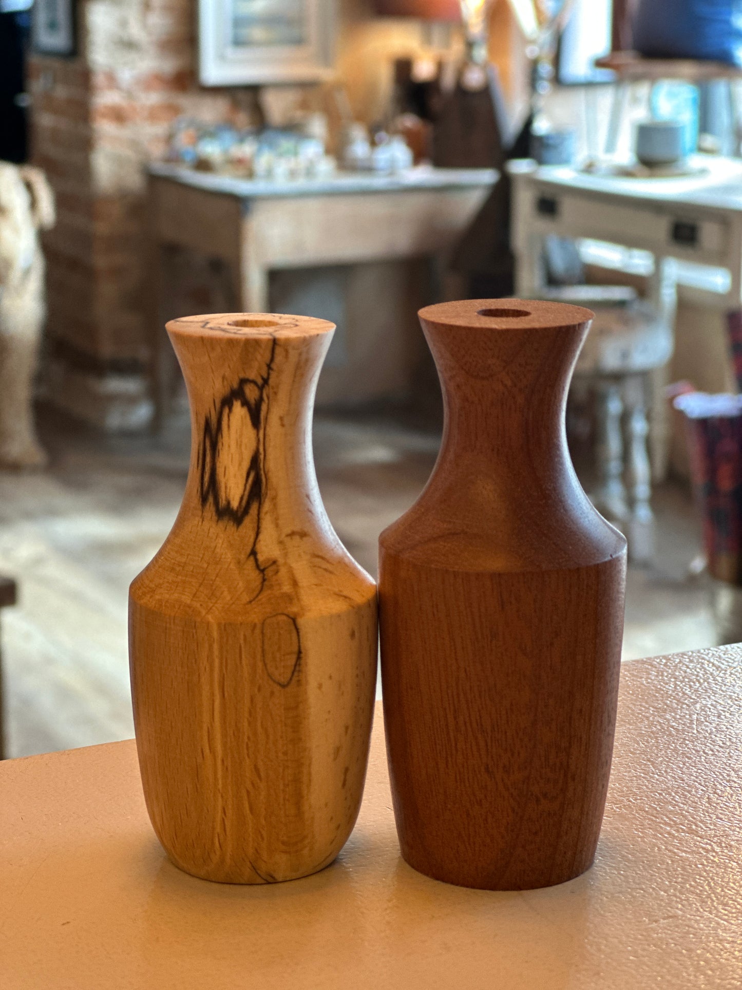 Wooden Bud Vases