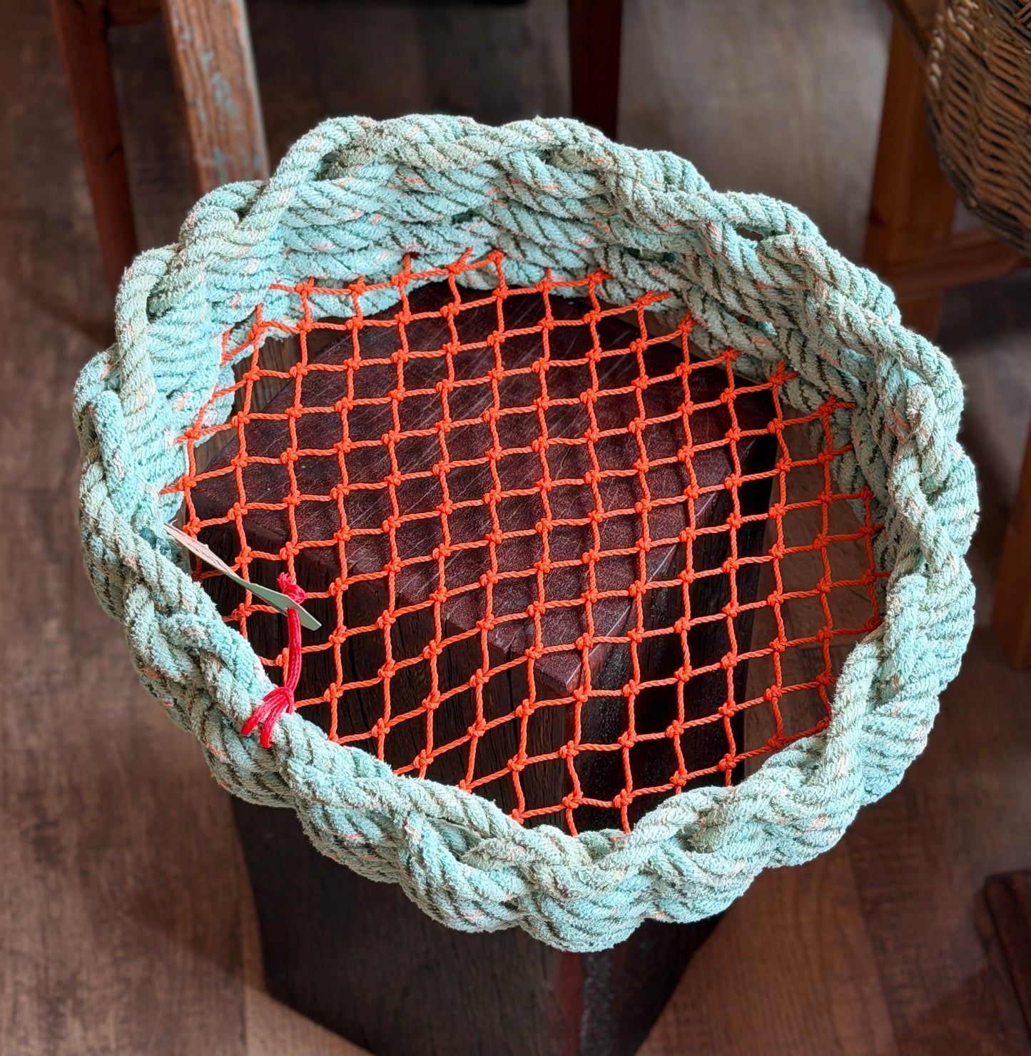 Fruit basket - hand-woven from Cromer crab pot ropes