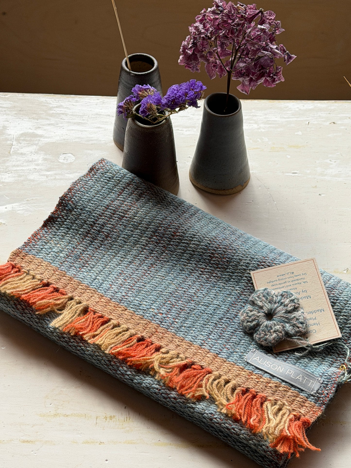 Handwoven Lambswool Scarf.