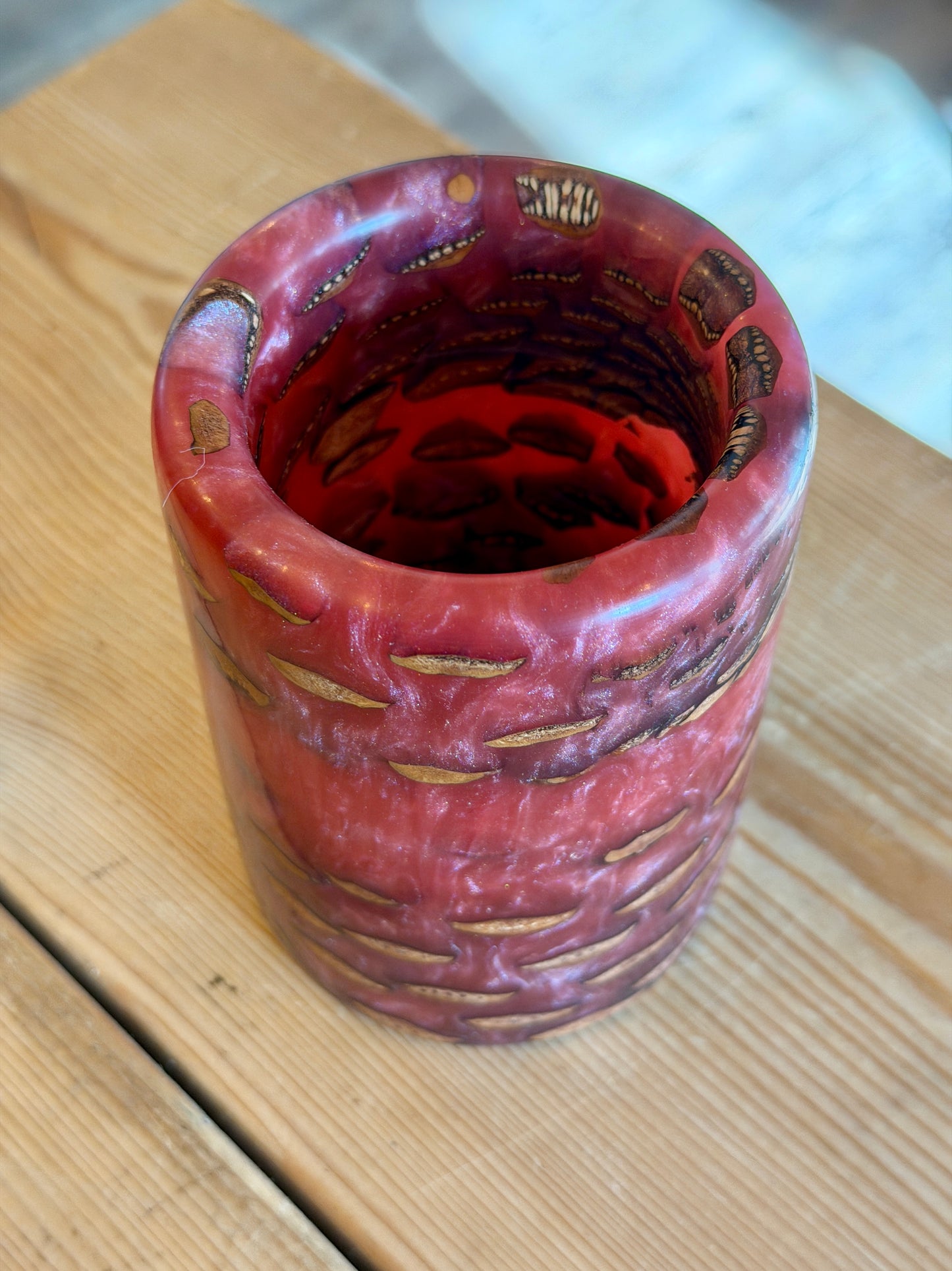 Pine Cone & Resin Vessel