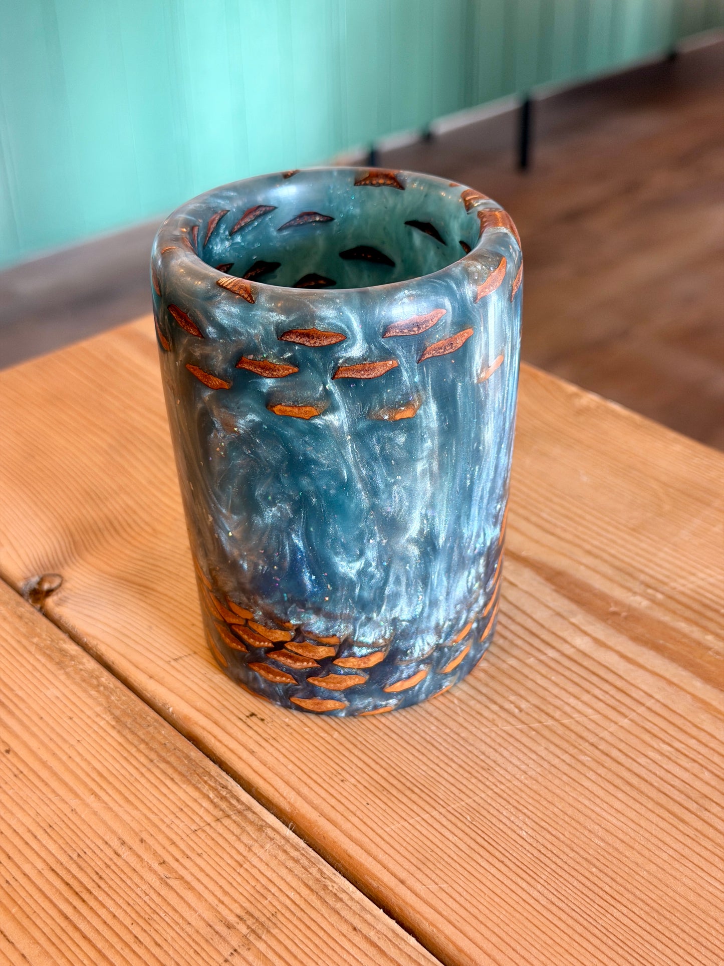 Pine Cone & Resin Vessel