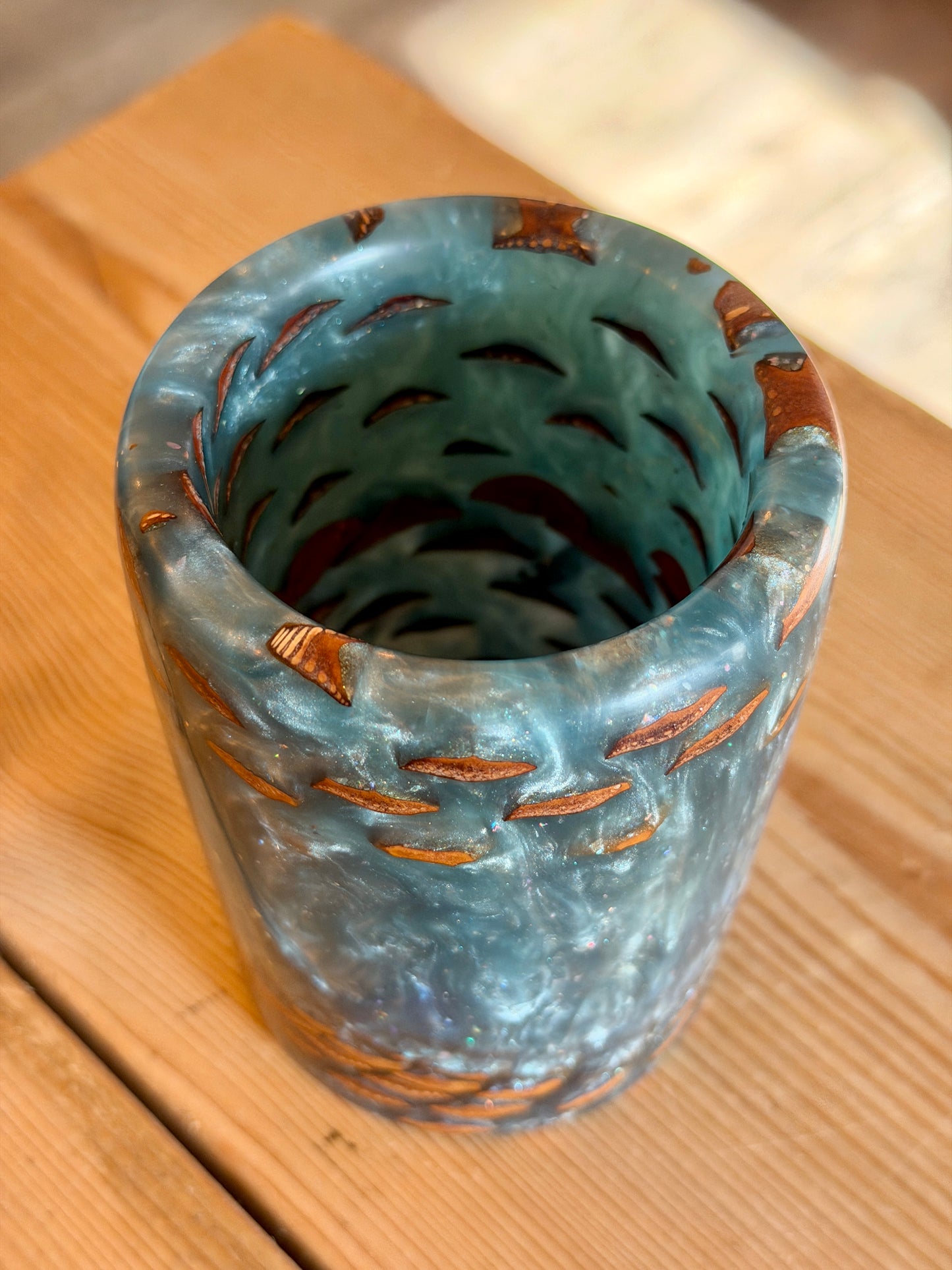 Pine Cone & Resin Vessel
