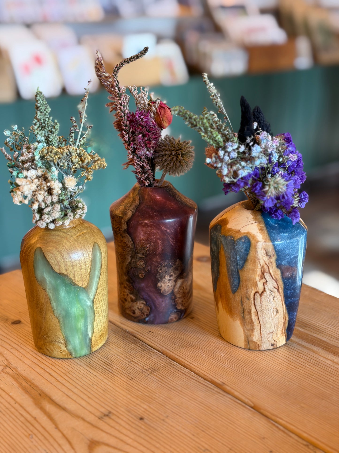 Wood & Resin Bud Vase