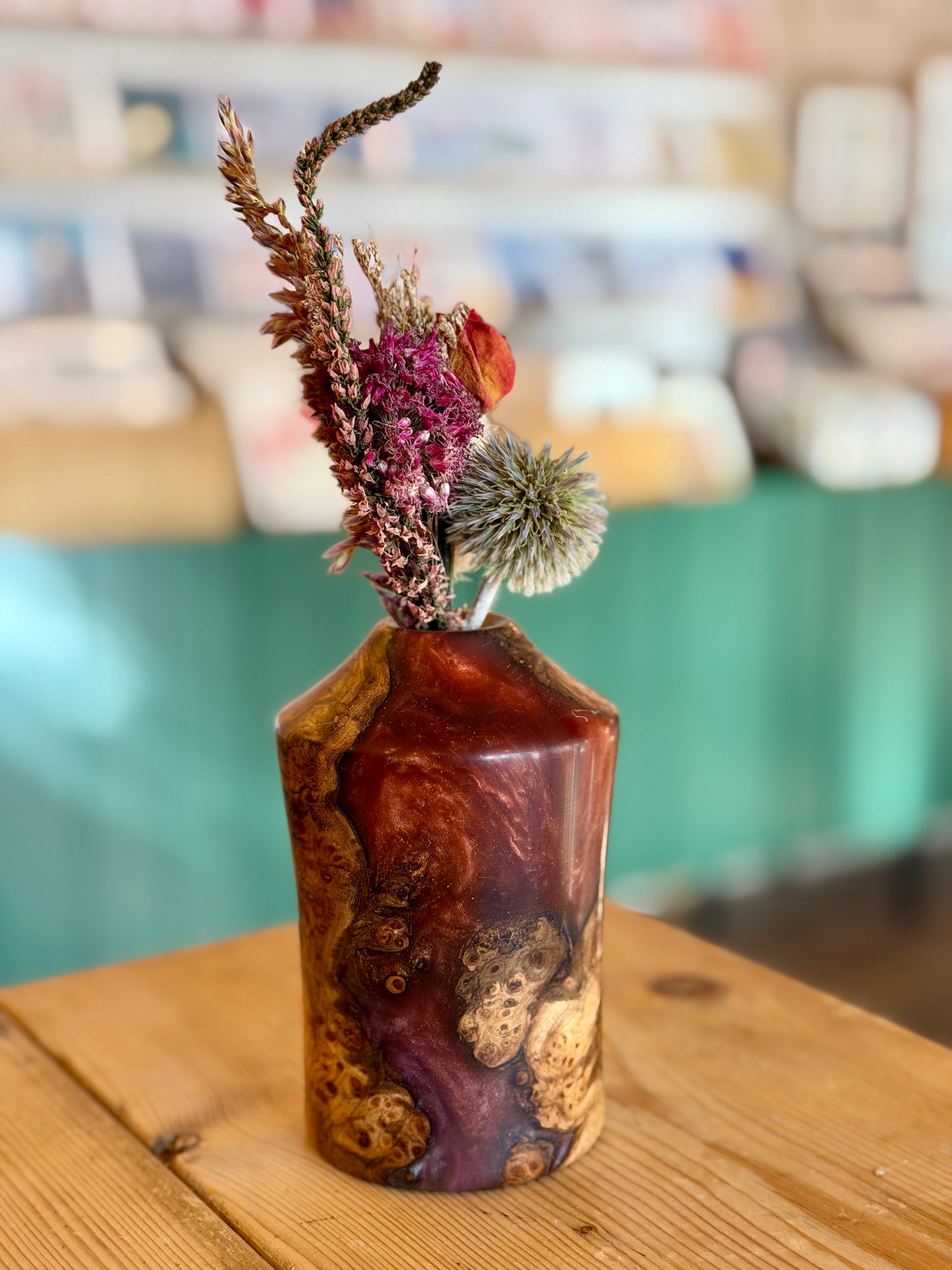 Wood & Resin Bud Vase