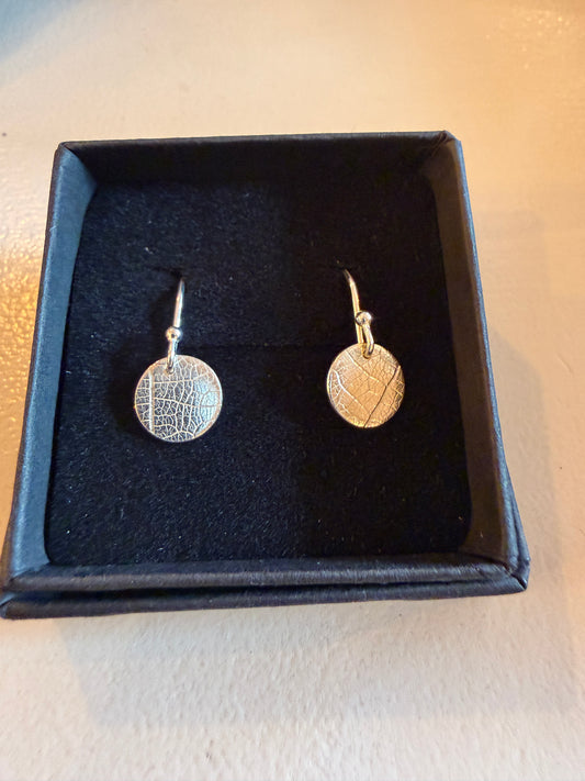 Stirling Large Leaf Impression Dangle