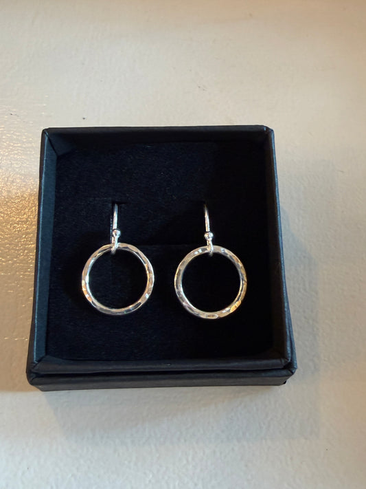 Sterling Hammered Ring Dangles