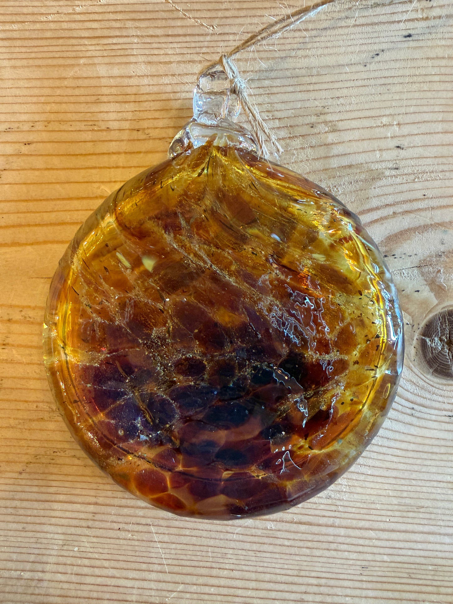 Handblown Glass Disk Baubles