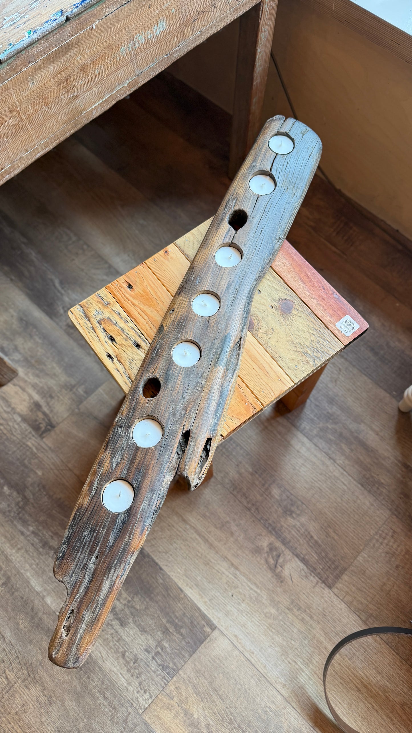 Driftwood tea light holders