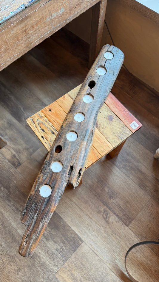 Driftwood tea light holders