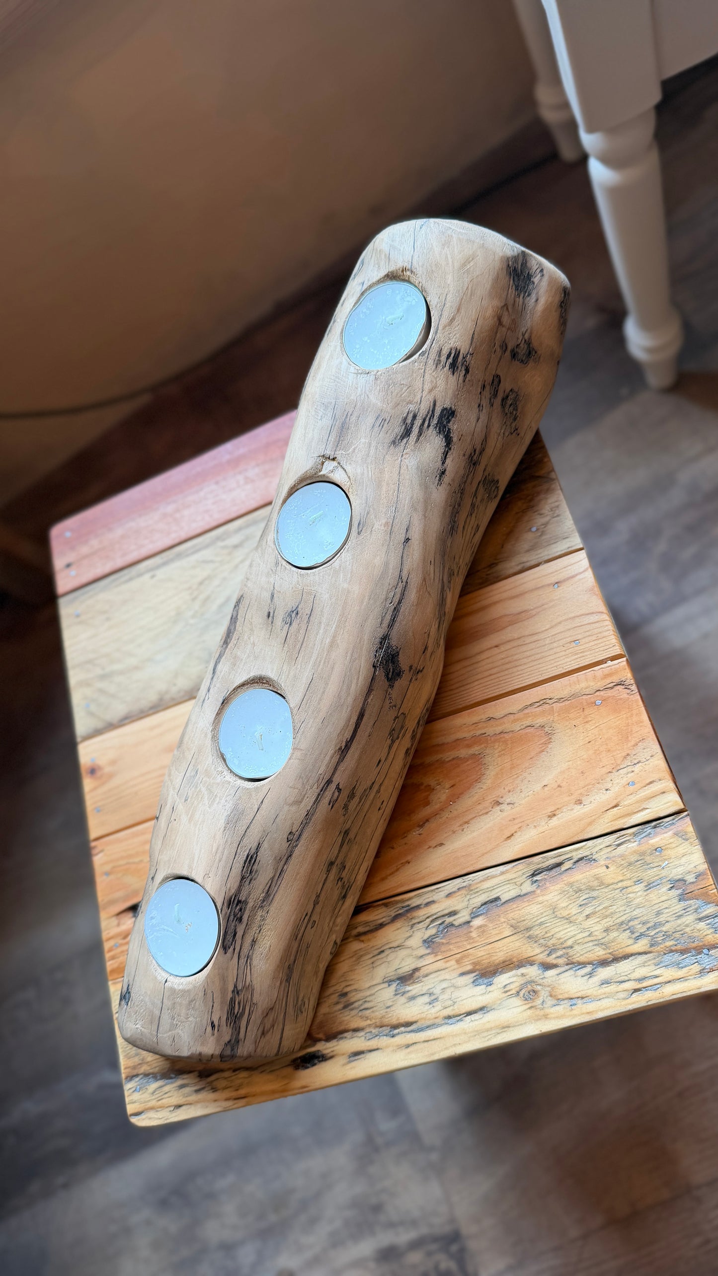 Driftwood tea light holders