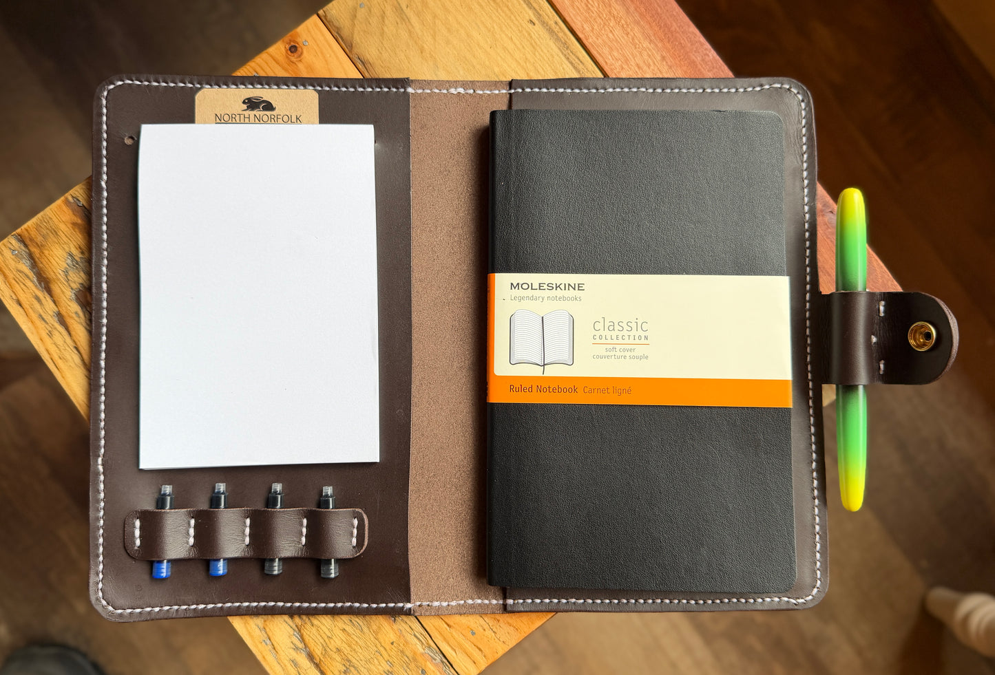 Handmade Leather A5 journal folio