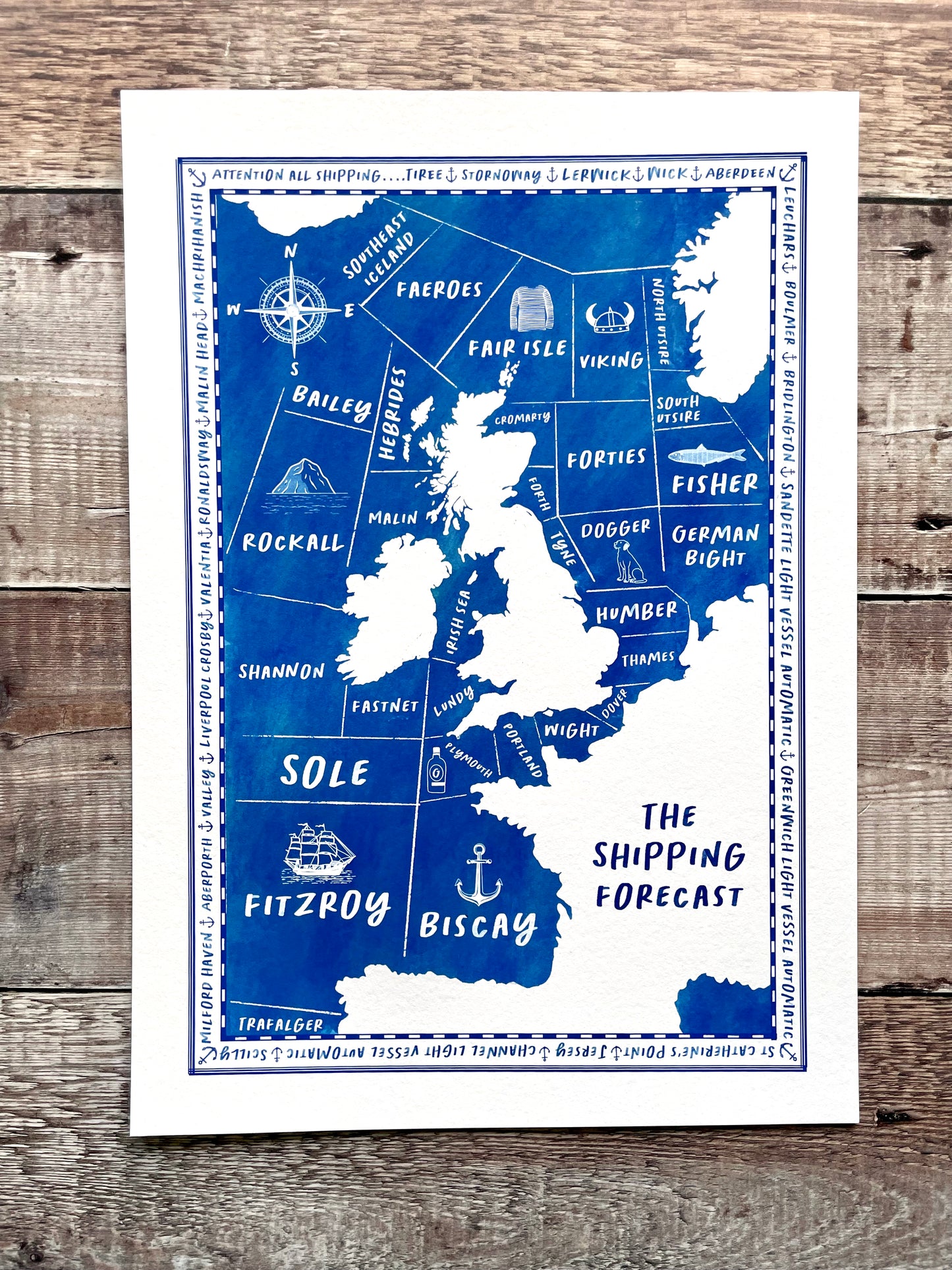 The Shipping Forecast limited edition print