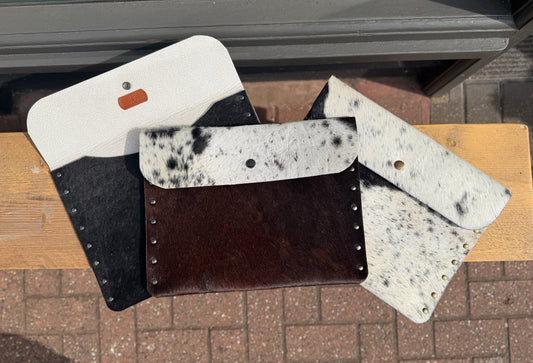 Handmade Hair on Cowhide Leather ipad/tablet/book cases