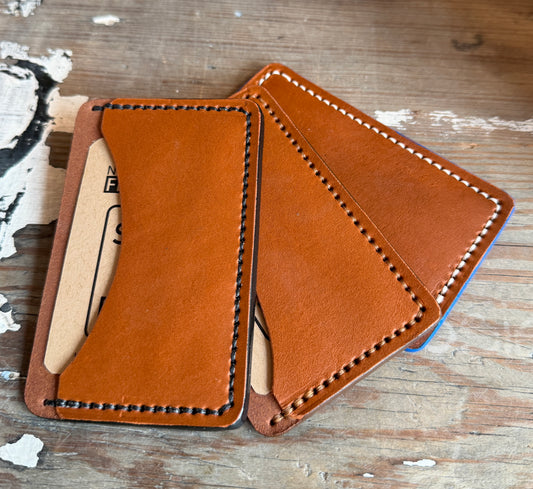 Leather credit card holder, handmade in Norfolk