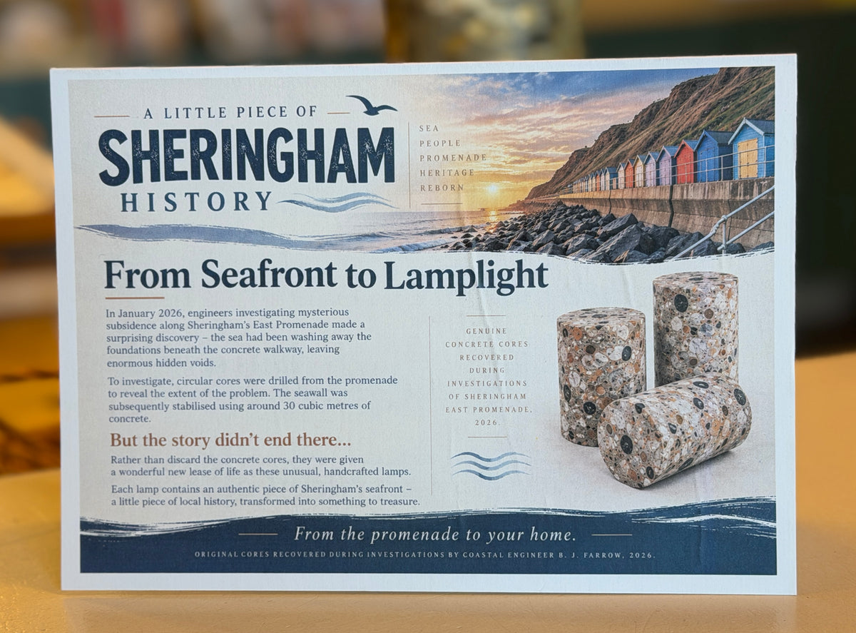 Sheringham promenade core sample lamp