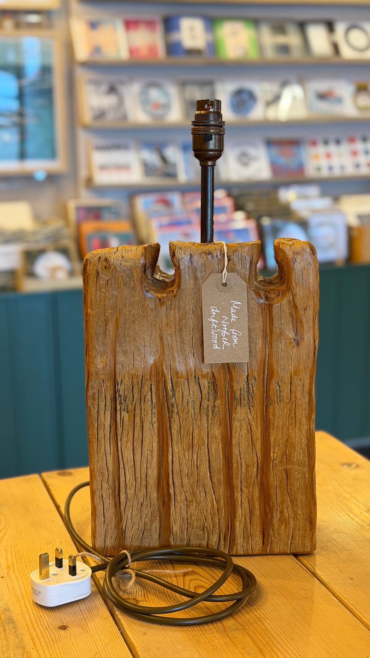 Driftwood lamp base (#60)